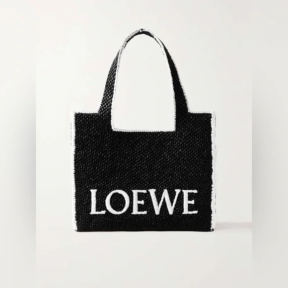 Loewe large black Raffia Paula collab - Picture 1 of 13